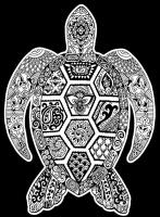 Opakowanie Kolorowanka Welwetowa 47x35 Żółw morski