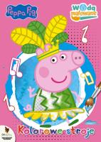 KOLOROWE STROJE WODĄ MALOWANE ŚWINKA PEPPA. Autor: Opracowanie zbiorowe. SmakLiter.pl Okładka książki KOLOROWE STROJE WODĄ MALOWANE ŚWINKA PEPPA