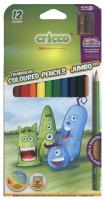 Kredki Cricco trójkątne grube 12 kolorów. Wydawca: Cricco. SmakLiter.pl Opakowanie Kredki Cricco trójkątne grube 12 kolorów
