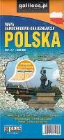 Okładka książki Mapa samochodowo-kraj. wodood.- Polska 1:650 000