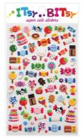 Mini naklejki Itsy bitsy Cukierki. Wydawca: Kolorowe Baloniki. SmakLiter.pl Opakowanie Mini naklejki Itsy bitsy Cukierki