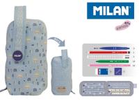 Opakowanie Multipiórnik MILAN owalny z 4 piórnikami BERRYWOOD niebieski