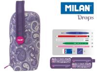 Opakowanie Multipiórnik MILAN owalny z 4 piórnikami DROPS wzorki