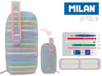 Opakowanie Multipiórnik MILAN owalny z 4 piórnikami SUGAR paski