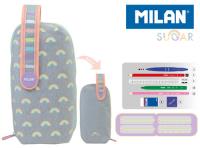 Opakowanie Multipiórnik MILAN owalny z 4 piórnikami SUGAR tęcza
