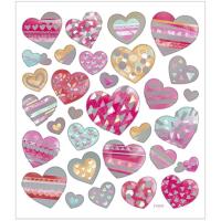 Opakowanie Naklejki Serca Różowo-Metaliczne