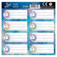 Opakowanie Nalepki na zeszyt jednorożec (50szt) DERFORM