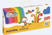 Plastelina 10 kolorów FIORELLO. Wydawca: Fiorello. SmakLiter.pl Opakowanie Plastelina 10 kolorów FIORELLO