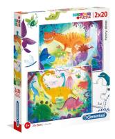 Opakowanie Puzzle 2x20 Funny Dinos