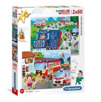 Opakowanie Puzzle Supercolor Rescue Heroes 2x60