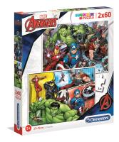 Opakowanie Puzzle Supercolor The Avengers 2x60