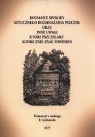 Rozmaite sposoby rozmnażania pszczół. Autor: Butlerow Aleksandr. SmakLiter.pl Okładka książki Rozmaite sposoby rozmnażania pszczół