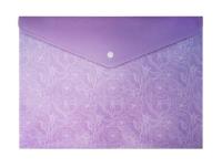 Opakowanie Teczka A4 fioletowe kwiaty na zatrzask