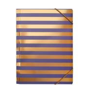 Opakowanie Teczka A4 fioletowo złote paski