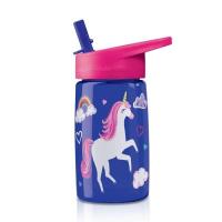 Butelka z rurką Jednorożec. Wydawca: Crocodile Creek. SmakLiter.pl Opakowanie Butelka z rurką Jednorożec