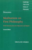 Okładka książki Descartes Meditations on First Philosophy