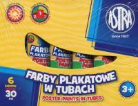 Opakowanie Farby plakatowe tuba 30 ml zielona jasna 6 sztuk