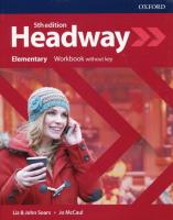 Headway 5E Elementary WB without key OXFORD. Autor: Liz and John Soars, Jo McCall. SmakLiter.pl Okładka książki Headway 5E Elementary WB without key OXFORD
