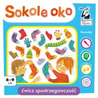 Kapitan Nauka. Sokole oko. Autor: Monika Sobkowiak, Katarzyna Olbromska. SmakLiter.pl Okładka książki Kapitan Nauka. Sokole oko
