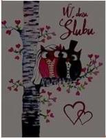 Opakowanie Karnet B6 Ślub - Sowy