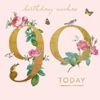 Opakowanie Karnet kwadrat z kopertą Urodziny 90