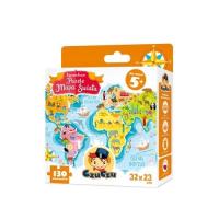 Kieszonkowe Puzzle Mapa Świata. Wydawca: Bright Junior Media. SmakLiter.pl Opakowanie Kieszonkowe Puzzle Mapa Świata