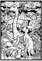 Opakowanie Kolorowanka Welwetowa 29,7x21 Dinozaury