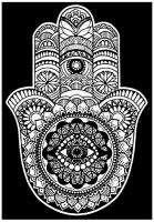 Opakowanie Kolorowanka Welwetowa 29,7x21 Dłoń Fatimy