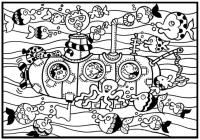 Opakowanie Kolorowanka Welwetowa 29,7x21 Łódź Podwodna