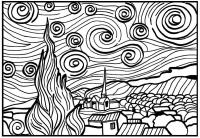 Opakowanie Kolorowanka Welwetowa 29,7x21 Van Gogh Gwiaździsta