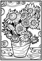 Opakowanie Kolorowanka Welwetowa 29,7x21 Van Gogh Słoneczniki