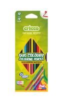 Kredki dwustronne Cricco 12/24 kolory. Wydawca: Cricco. SmakLiter.pl Opakowanie Kredki dwustronne Cricco 12/24 kolory
