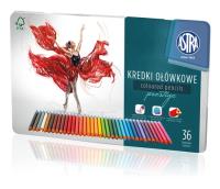 Okładka książki Kredki ołówkowe trójkątne Prestige 36 kolorów