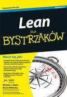 LEAN DLA BYSTRZAKÓW WYD. 2. Autor: Natalie J. Sayer, Bruce Williams. SmakLiter.pl Okładka książki LEAN DLA BYSTRZAKÓW WYD. 2