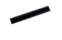 Opakowanie Linijka aluminiowa czarna 20 cm D.RECT