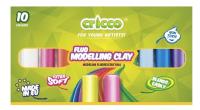 Modelina fluorescencyjna 10 kolorów CRICCO. Wydawca: Cricco. SmakLiter.pl Opakowanie Modelina fluorescencyjna 10 kolorów CRICCO