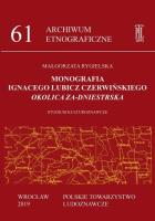 Okładka książki Monografia Ignacego Lubicz Czerwińskiego „Okolica Za-dniestrska”