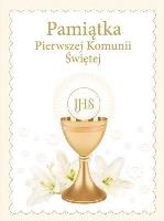 Okładka książki Pamiątka Pierwszej Komunii Świętej (złoty kielich)