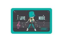 Opakowanie Piórnik dwusuwakowy z wyposażeniem MUSIC