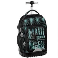 Opakowanie Plecak na kółkach Maui and Sons zielono-czarny MAUD-1231