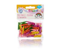 Opakowanie Spinacze drewniane 50szt Tęczowe klamerki ASTRA