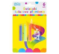 Opakowanie ŚWIECZKI KOLOROWE PŁOMIENIE 6 SZTUK PF-S6KP