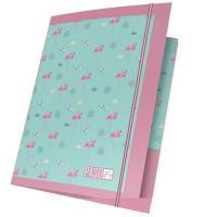 Opakowanie Teczka A4 z gumką Flamingi 5 sztuk