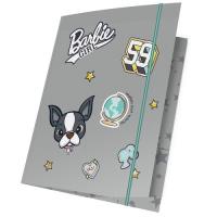 Opakowanie Teczka z gumką A4 Barbie szara 15 sztuk