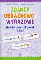 Zdania obrazkowo-wyrazowe - r, l, li, j. Autor: Małgorzata Kobus, Marzena Polinkiewicz. SmakLiter.pl Okładka książki Zdania obrazkowo-wyrazowe - r, l, li, j