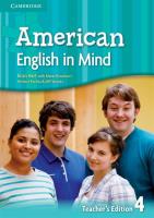 American English in Mind 4 Teacher's Edition. Autor: Puchta Herbert, Stranks Jeff, Lewis-Jones Peter, Hart Brian, Rinvolucri Mario. SmakLiter.pl Okładka książki American English in Mind 4 Teacher's Edition