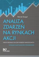 Analiza zdarzeń na rynkach akcji. Autor: Gurgul Henryk. SmakLiter.pl Okładka książki Analiza zdarzeń na rynkach akcji