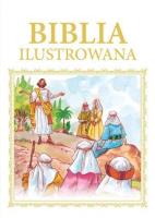 Okładka książki Biblia ilustrowana (biało-złota)