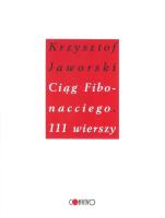 Ciąg Fibonacciego. 111 wierszy. Autor: Jaworski Krzysztof. SmakLiter.pl Okładka książki Ciąg Fibonacciego. 111 wierszy