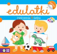 ĆWICZENIA 5-LATKA EDULATKI. Autor: Dominika Bylica. SmakLiter.pl Okładka książki ĆWICZENIA 5-LATKA EDULATKI